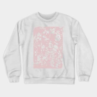 Blush Pink White Spilled Paint Mess Crewneck Sweatshirt